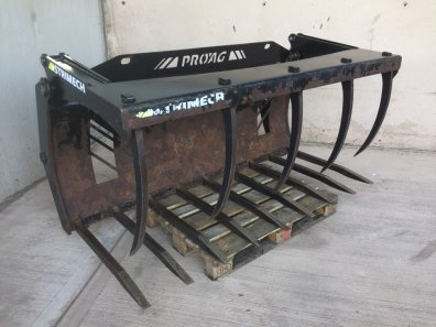 Strimech PS-70X Grab, 2020, 7ft wide, Hardox tines, JCB Compact tool carrier hooks