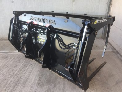 Strimech PS-70X Grab, 2020, 7ft wide, Hardox tines, JCB Compact tool carrier hooks