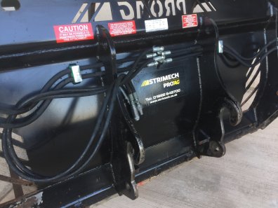 Strimech PS-70X Grab, 2020, 7ft wide, Hardox tines, JCB Compact tool carrier hooks