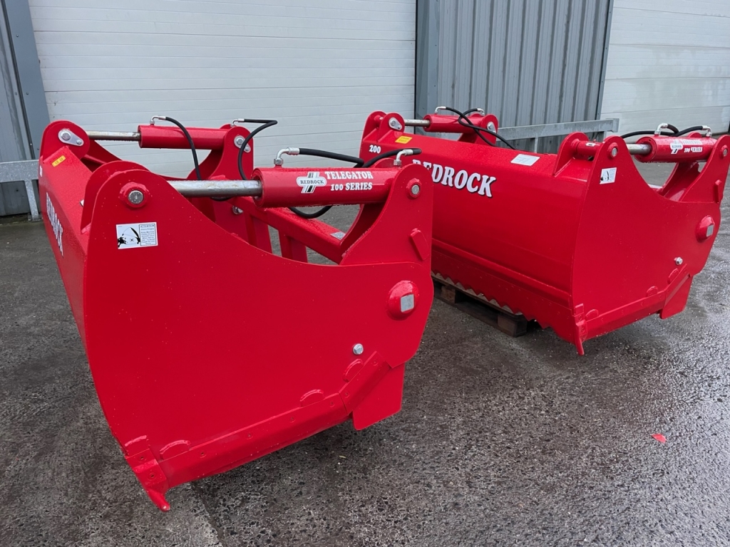 Redrock 100 series, 200 shear grab, NEW, 2 Metres wide, 1 Metre high, twin ram, chrome rams, bolt on blades