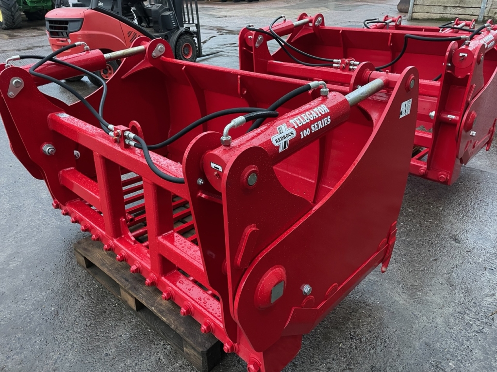Redrock 100 series, 200 shear grab, NEW, 2 Metres wide, 1 Metre high, twin ram, chrome rams, bolt on blades