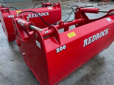 Redrock 100 series, 200 shear grab, NEW, 2 Metres wide, 1 Metre high, twin ram, chrome rams, bolt on blades