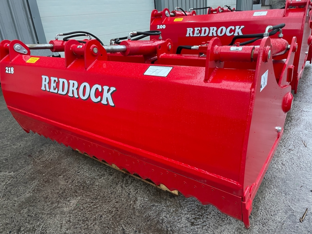 Redrock 85 series, 218 shear grab, NEW, 2.18 Metres wide, 85 cm high, three ram, chrome rams, bolt on blades