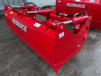 Redrock 85 series, 218 shear grab, NEW, 2.18 Metres wide, 85 cm high, three ram, chrome rams, bolt on blades