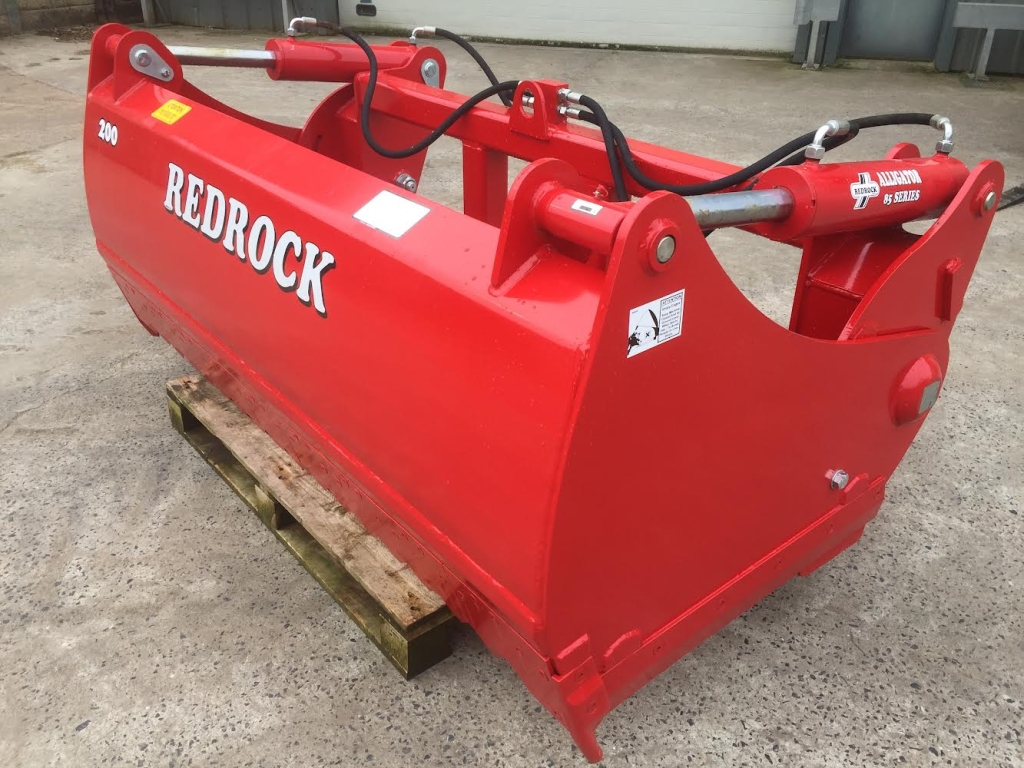Redrock 85 series, 200 shear grab, NEW, 2 meters wide, 85cm high, twin ram, chrome rams, bolt on blades