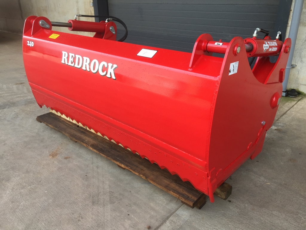 Redrock 100 series, 240 shear grab, NEW, 2.4 meters wide, 1 meter high, twin ram, chrome rams, bolt on blades