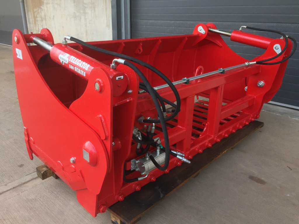 Redrock 100 series, 240 shear grab, NEW, 2.4 meters wide, 1 meter high, twin ram, chrome rams, bolt on blades