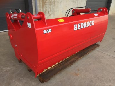 Redrock 100 series, 240 shear grab, NEW, 2.4 meters wide, 1 meter high, twin ram, chrome rams, bolt on blades