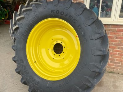2x 600/65/38 + 2x 540/65/24 Trelleborg 99% tyres fitted to John Deere wheels, as new