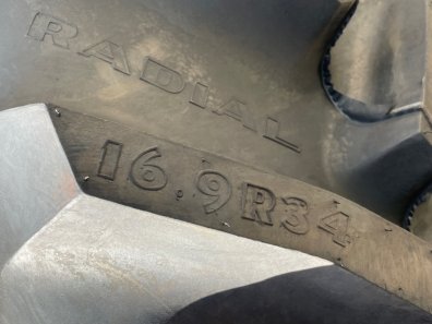 2x 16.9/34 Goodyear Super Traction Radial tyres, 99%