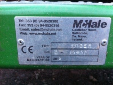 McHale 991 BER bale wrapper