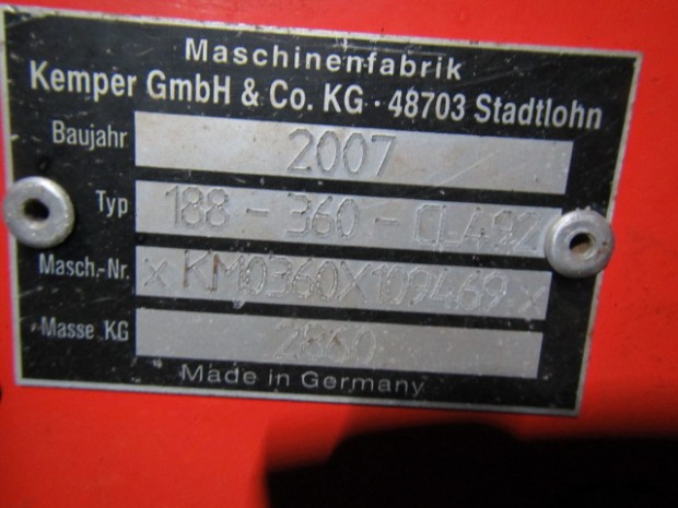 Kemper Champion 360 8 row maize header