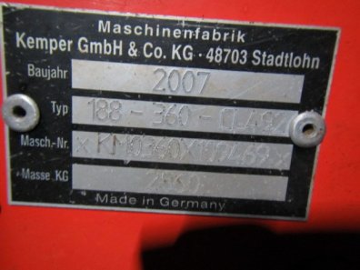 Kemper Champion 360 8 row maize header