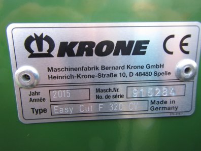 Krone Easy Cut F320 CV front mower