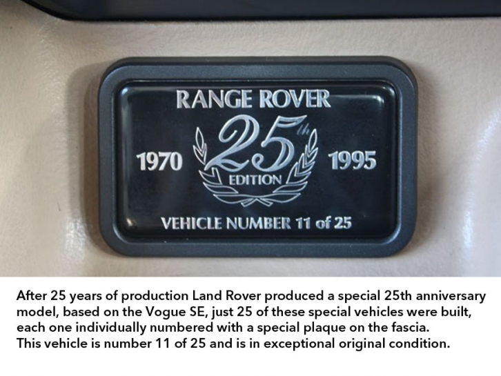 Land Rover Vogue SE 25th anniversary model