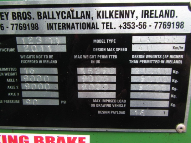 Dooley 16 ton silage trailer