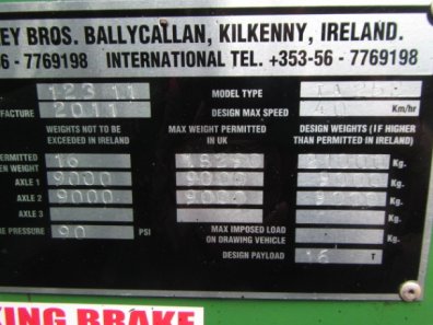 Dooley 16 ton silage trailer