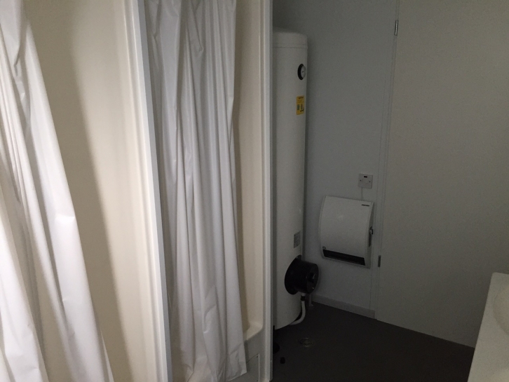 Toilet and shower block