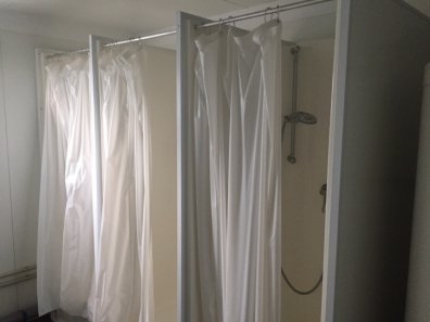 Toilet and shower block