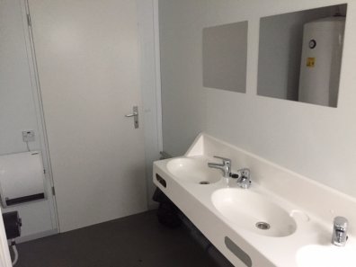 Toilet and shower block