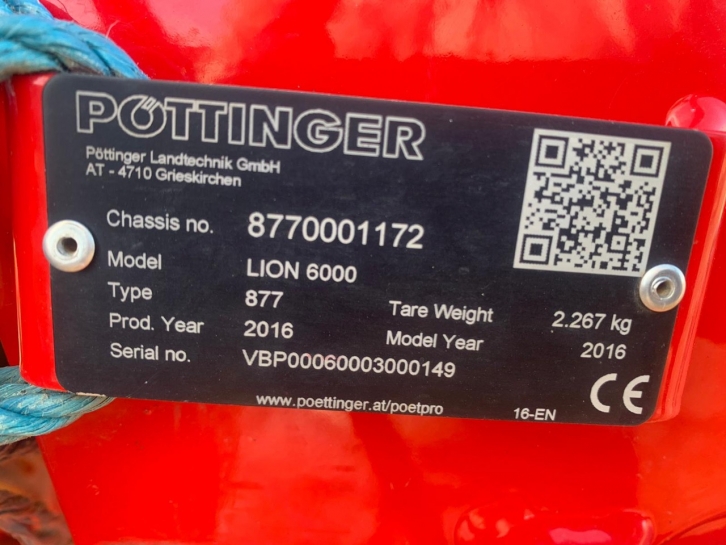 Pottinger Lion 6000 6 Metre power harrow