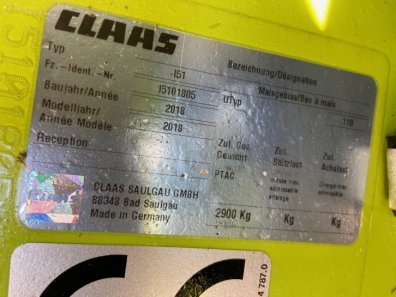 Claas Orbis 600 8 row maize header