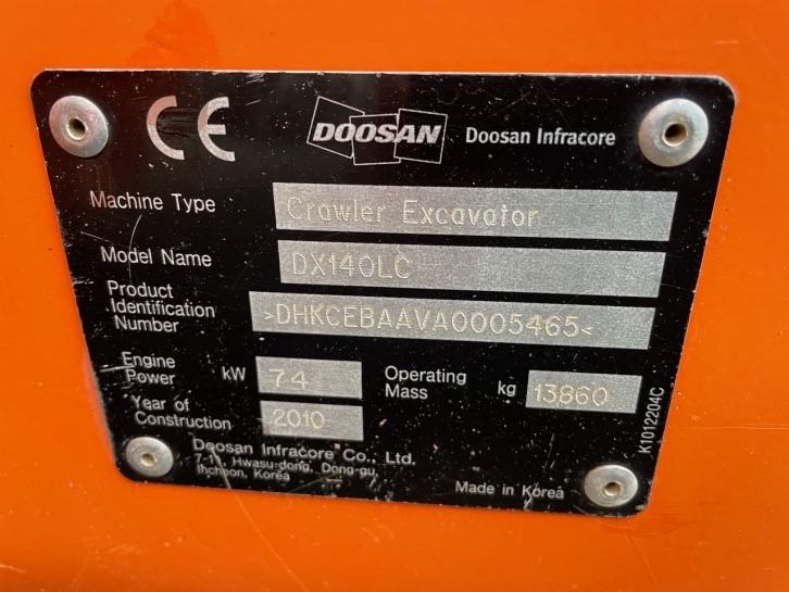 Doosan DX140 LC