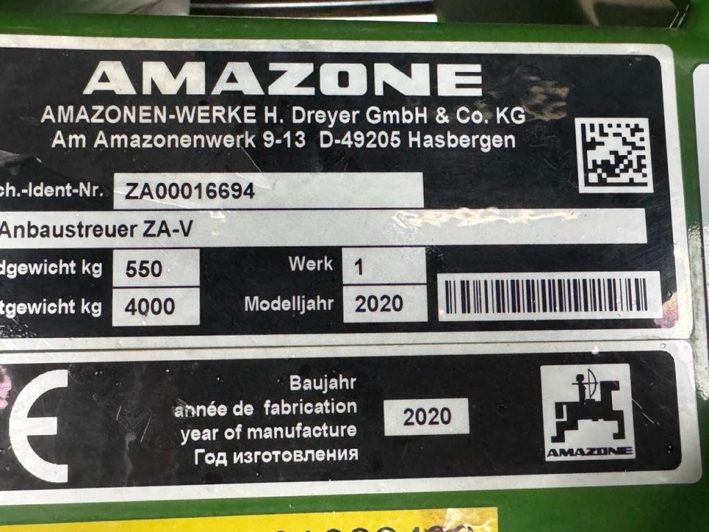 Amazone ZA-V 2600 super fertiliser spinner