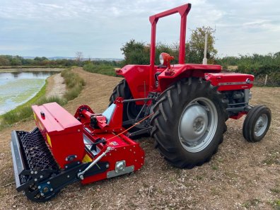 Winton 1.25m stone burier with seeder unit