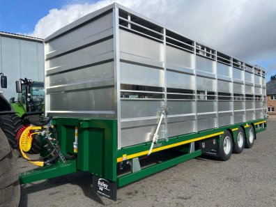Bailey 20 ton flat deck loader livestock trailer
